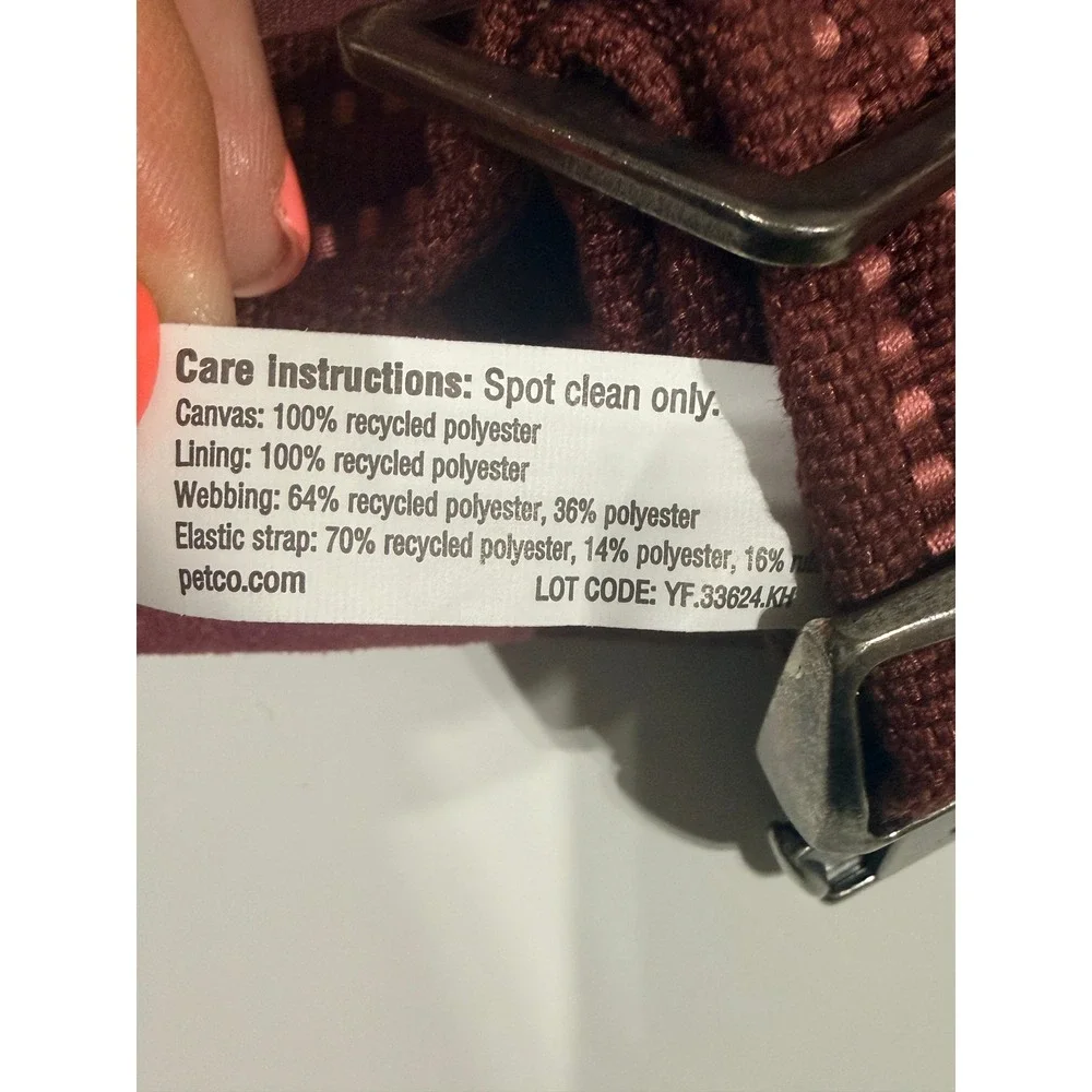 REDDY Dog Harness -Maroon Reflective Mesh Padded Canvas Handle - Medium NWOT
